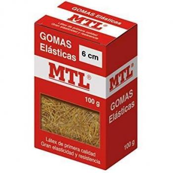 MTL 16366 - Caja gomas elásticas, 6 cm x 1.5 mm