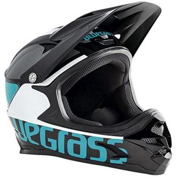 Shimano Blueg Casco Integral, Unisex Adulto, Negro/Cyan