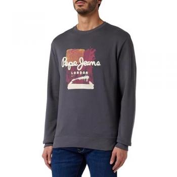 Sudadera de Hombre Pepe Jeans Melbourne - Algodón Gris Oscuro, Talla S
