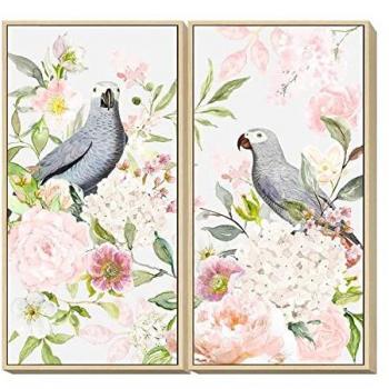 Cuadro DKD Home Decor 60 x 4 x 120 cm Flores Shabby Chic (2 Unidades)