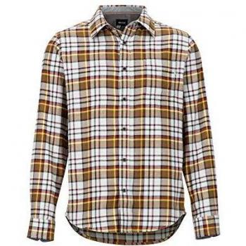 Marmot Fairfax Midweight Flannel LS - Camiseta de Manga Larga para Hombre, Evergreen, Fairfax Midweight Flannel LS, Hombre, Color Acero Brillante, tamaño Extra-Large
