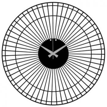 Reloj de Pared Geométrico 36 - Metal Negro - 50x0,15x50 cm