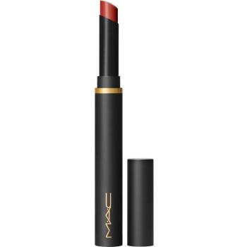 MAC Cosmetics Powder Kiss Velvet Blur Slim Stick Moisturizing Matte Lipstick Shade Devoted To Chili 2 g