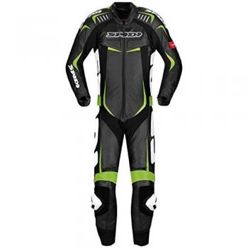 Traje de cuero de motocicleta Spidi Track Wind Pro 1 pieza Negro Oro talla 56