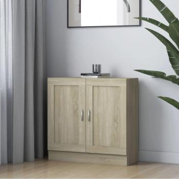 Armario librería de madera contrachapada color roble 82,5x30,5x80 cm