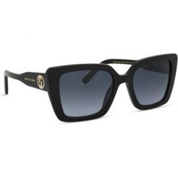 Marc Jacobs Marc 733/S Sunglasses, Stylish Black Female Eyewear with Dark Grey Gradient Lens, Size: 52 MM