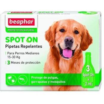 Beaphar pipetas repelentes, Perro Mediano, 3 Unidades