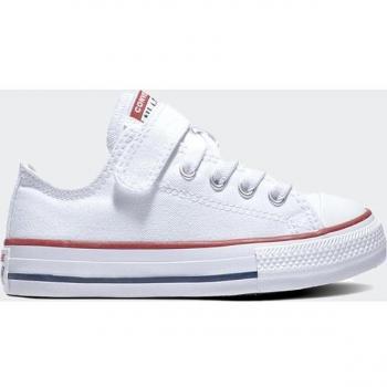 Converse Chuck Taylor All Star 1V Foundation Colección Baja Casual Infantil con Cordones Elásticos Blancas