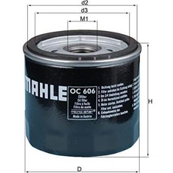 Mahle Filter OC606 Filtro De Aceite