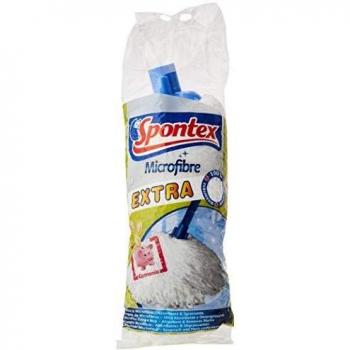 Spontex - Fregona Microfibre Extra, Blanco, Mediano