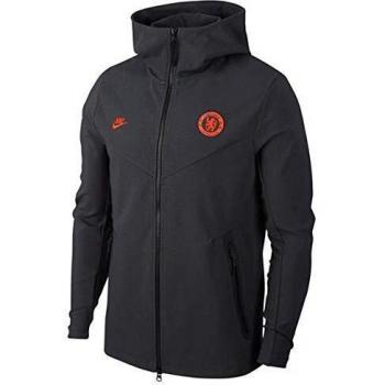 NIKE CFC M NSW TCH PCK Hoodie FZ CL Sudadera con Capucha, Hombre, Anthracite/Rush Orange, S