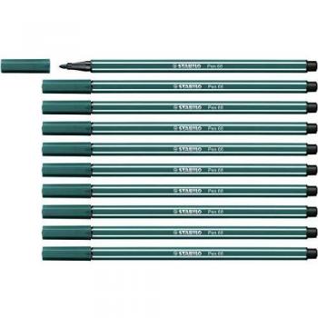 Rotulador STABILO Pen 68 - Caja con 10 unidades - Color verde turquesa