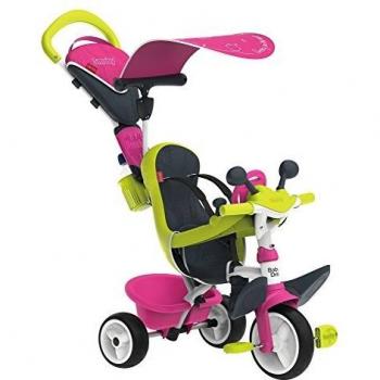 Triciclo Baby Driver Confort rosa con cuadro de metal y ruedas silenciosas