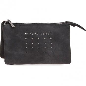 Monedero tres compartimentos Pepe Jeans Holly negro