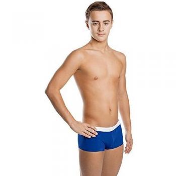 SX Boy 's antichlor Swimshorts, color azul/blanco, 2 X L