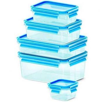 Set de Recipientes Herméticos Emsa Clip & Close, 5 Piezas, 0.25 - 2.3 Litros