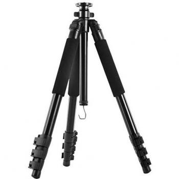 Trípode Fotográfico Walimex Pro FT-667T - Altura Ajustable 34-173 cm, Capacidad 10 kg, 4 Segmentos de Pierna, Color Negro