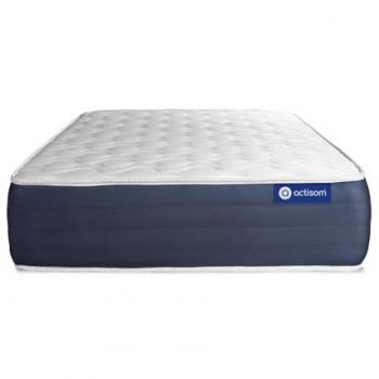 Colchón Actisom 100x200 cm con muelles ensacados y espuma viscoelástica, altura 22 cm, 5 zonas de confort