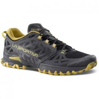 La Sportiva Bushido III - Zapatillas de trail running para hombre, color gris oscuro y amarillo, talla 47