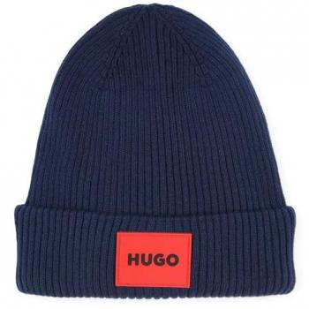 Hugo Gorro 100% algodón de punto canalé G00259 Beanie 52 cm