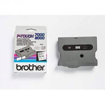 Brother Gloss Laminated Labelling Tape - 24mm, Black/Clear cinta para impresora de etiquetas TX - Cintas para impresoras de etiquetas