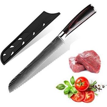 KEPEAK Cuchillo de Cocina, Cuchillos de Cocina Afilados de Acero Inoxidable de Diferentes Tamaños con Agarre Cómodo, Cuchillo de Cocina/Restaurante a Prueba de Herrumbre