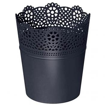 Maceta Prosperplast LACE - Diseño Elegante - Alta Calidad, dimensiones (mm) 160x160x185, color antracita