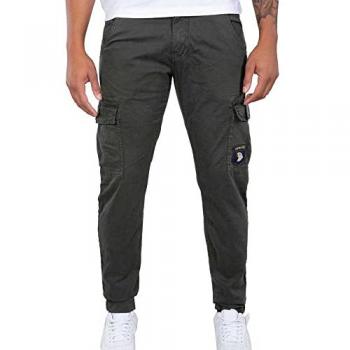 Alpha Industries Men's Petrol Patch Cargo Pants Greyblack 38