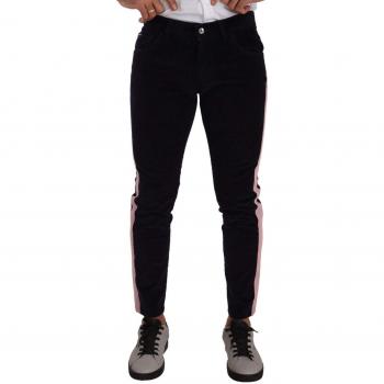 Dolce & Gabbana Blue Corduroy Cotton Stretch Skinny Jeans - IT48 | M