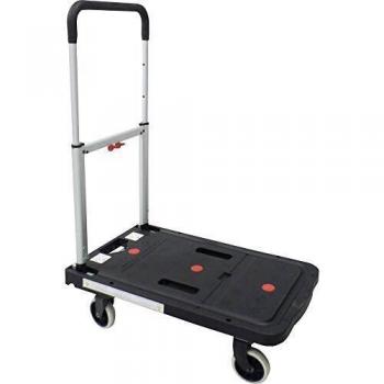 Carrito Plegable Viso 68x41x92 cm Negro - Capacidad 130 kg - Aluminio y Plástico