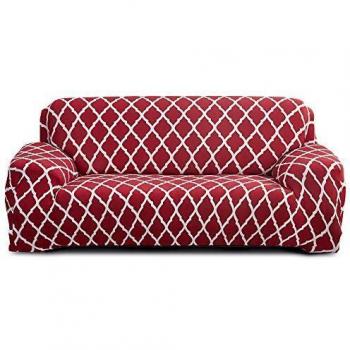Feilaxleer Funda Elástica para Sofá 3 Plazas con 1 Funda de Almohada,Protector Cubierta para sofá,H