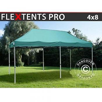 Carpa Plegable Impermeable FleXtents PRO 4x8m Verde