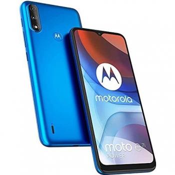 Smartphone Motorola Moto E7i Power - 32GB, 2GB RAM, Dual SIM, Pantalla 6.51 HD+, Cámara 13 MP, Color Azul Tahití