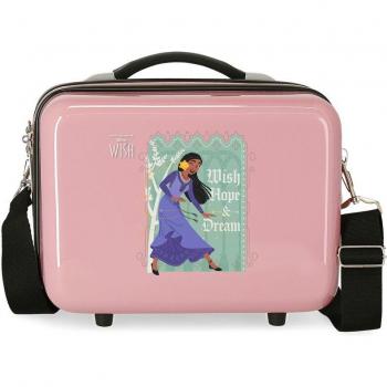 Neceser Disney Wishes come true rosa con diseño encantador y capacidad de 9L