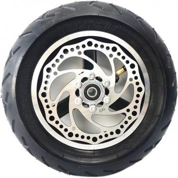 Neumático de vacío de 10 pulgadas para patinete eléctrico 10X3.0 con freno de disco y cubo de rueda trasero