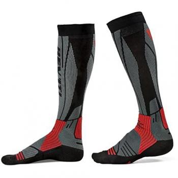 REV'IT! Calcetines de Moto Capa Base Andes Gris Claro-Rojo con características de invierno, disponibles en tallas 39, 40 y 41