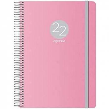 Agenda Dohe Memphis 2023 - Día por Página - Tapa de Polipropileno - 15x21 cm - Rosa con Cierre Elástico