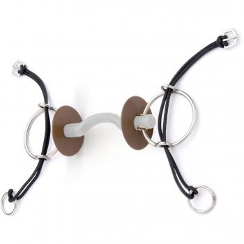 Beris Gebiss Aufziehtrense Zungenbogenstange Soft - Bocado Pelhams para Caballo, Color Gris, Talla DE: 130mm