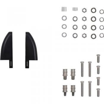 Adaptador de Retrovisor Highsider FB-1 CNC Largo Negro Conjunto