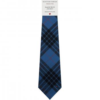 Mens All Wool Tie Woven Scotland - MacKay Blue Ancient Tartan