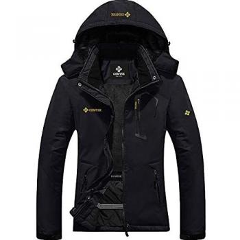 GEMYSE Chaqueta de Esquí Impermeable de Montaña para Niñas Abrigo de Invierno de Lana Antiviento con Capucha