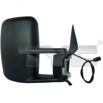 Espejo retrovisor TYC 321-0041 con carcasa negra, ajuste manual, vidrio convexo, diseño OE (Original Equipment), compatible con varios modelos de vehículos
