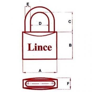 Lince 930540Bl - Candado 305 40 bl