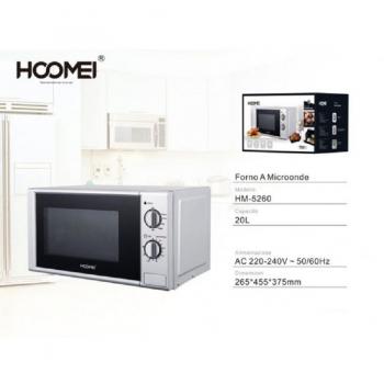 Horno Microondas 700W, Capacidad 20 Litros, Plato Giratorio, Múltiples Funciones