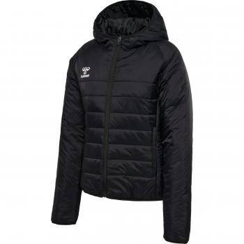 Hummel Hmlgo Quilted Hood Jacket Mujer - Chaqueta con Cremallera, Acolchada, Capucha, Color Negro, Talla Extra-Small