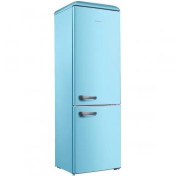 Sauber Serie 5-Retro Combi Refrigerator E Blue 192x60cm