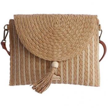 Bolso bandolera mujer Lilit de Don Algodón en color natural con cierre magnético