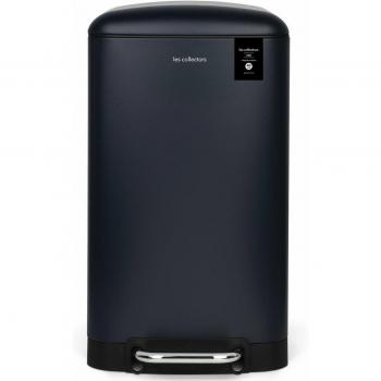 Cubo de Basura Les Collectors con Pedal, Metal, Azul Oscuro, 40 L