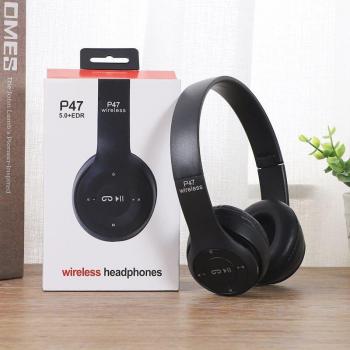 Auriculares Inalámbricos P47 con Bluetooth, Compatibles con Tarjeta SD para Móviles IOS, Android, Xiaomi, Samsung y Huawei