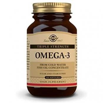 Solgar Triple Strength Omega 3 - Supports Brain & Eyes - Heart Health Friendly - Fish Oil - 100 Softgels